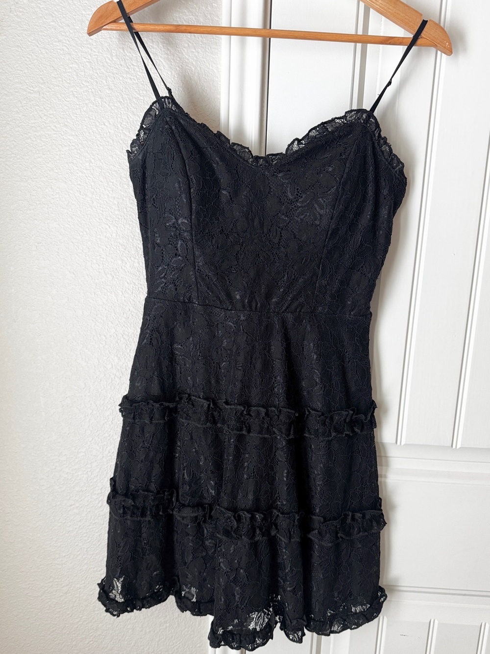 Mi Ami Black Lace Dress Womens size small romantic goth witchy
